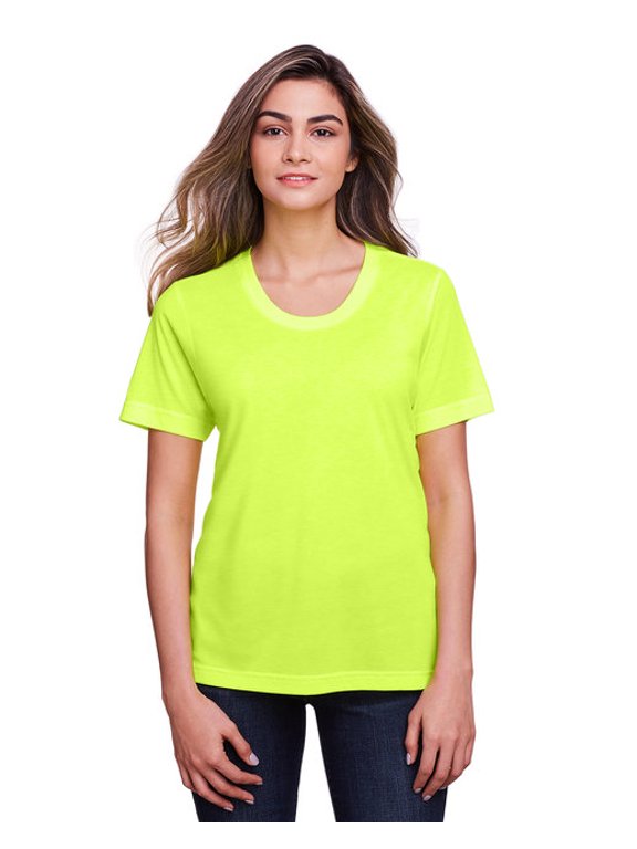 Ladies' Fusion ChromaSoft™ Performance T-Shirt - SAFETY YELLOW - XL