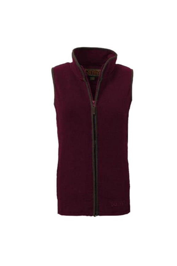 Ladies Game Penrith Fleece Gilet - Maroon Large Red