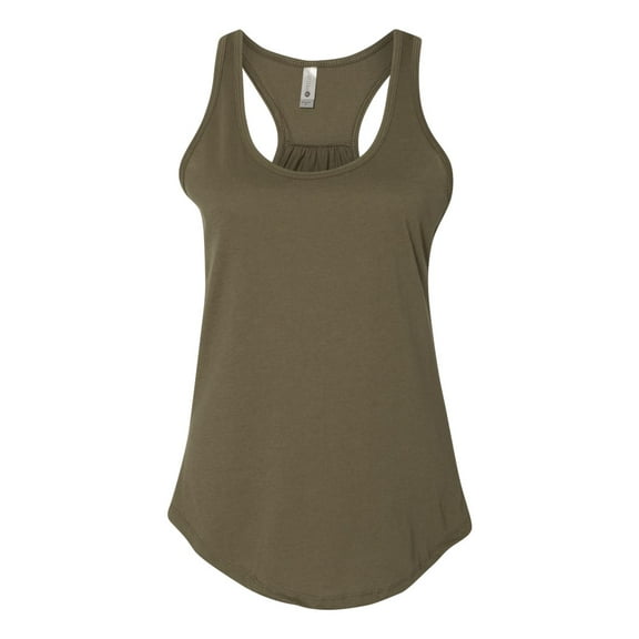 Ladies' Gathered Racerback Tank - MILITARY GREEN - XL