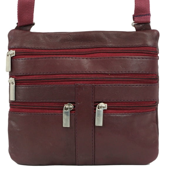 Ladies Genuine Leather Cross Body Bag Satchel Messenger Bag Adjustable Strap