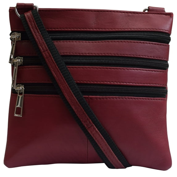 Ladies Genuine Leather Multi-Pocket Shoulder Bag Purse for Womens Colors!!!