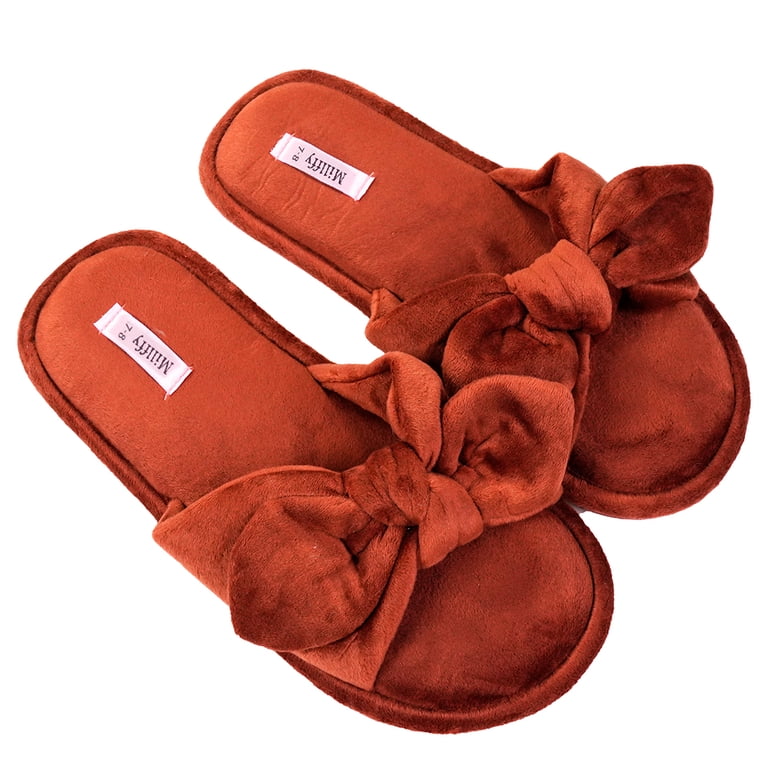 Millffy Women's Summer Slippers - Open Toe Cotton Stripe Sandal Slippers For Indoor & Bedroom
