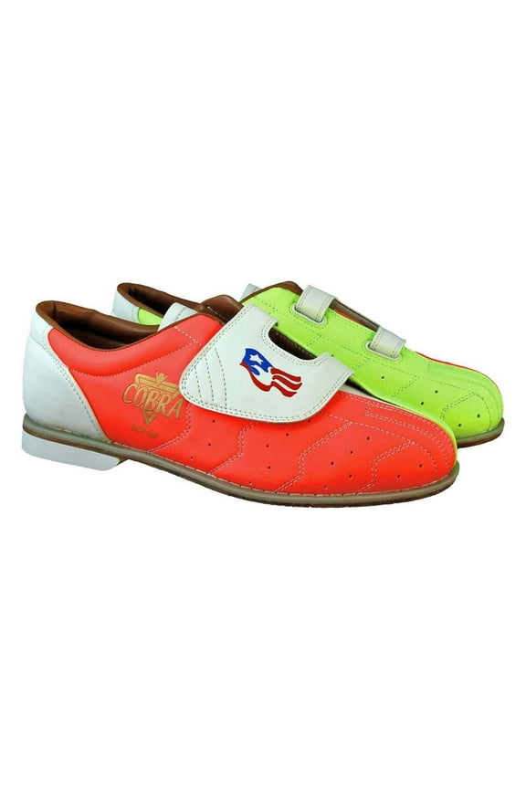 Ladies Glow TCRGV Cobra Rental Bowling Shoes- Hook and Loop