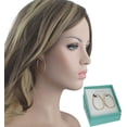 thumbnail image 1 of Ladies Gold Tone Loop Hoop Crystal Studded Pierced Earrings - Gift Boxed, 1 of 5