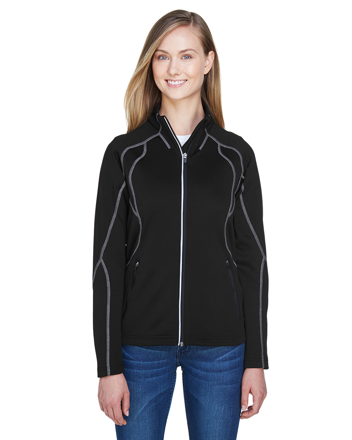 Ladies' Gravity Performance Fleece Jacket - BLACK - S - image 1 of 3