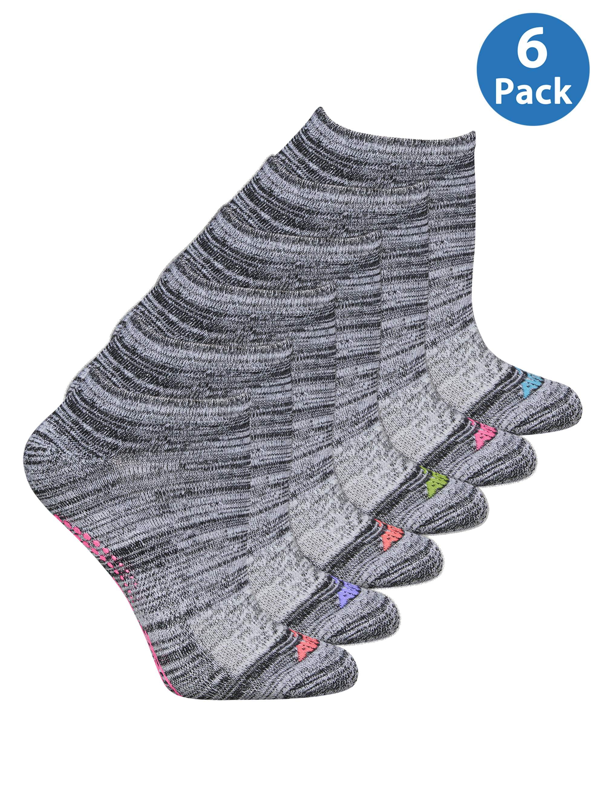 Ladies Gripper Low cut Sock, 6 Pack