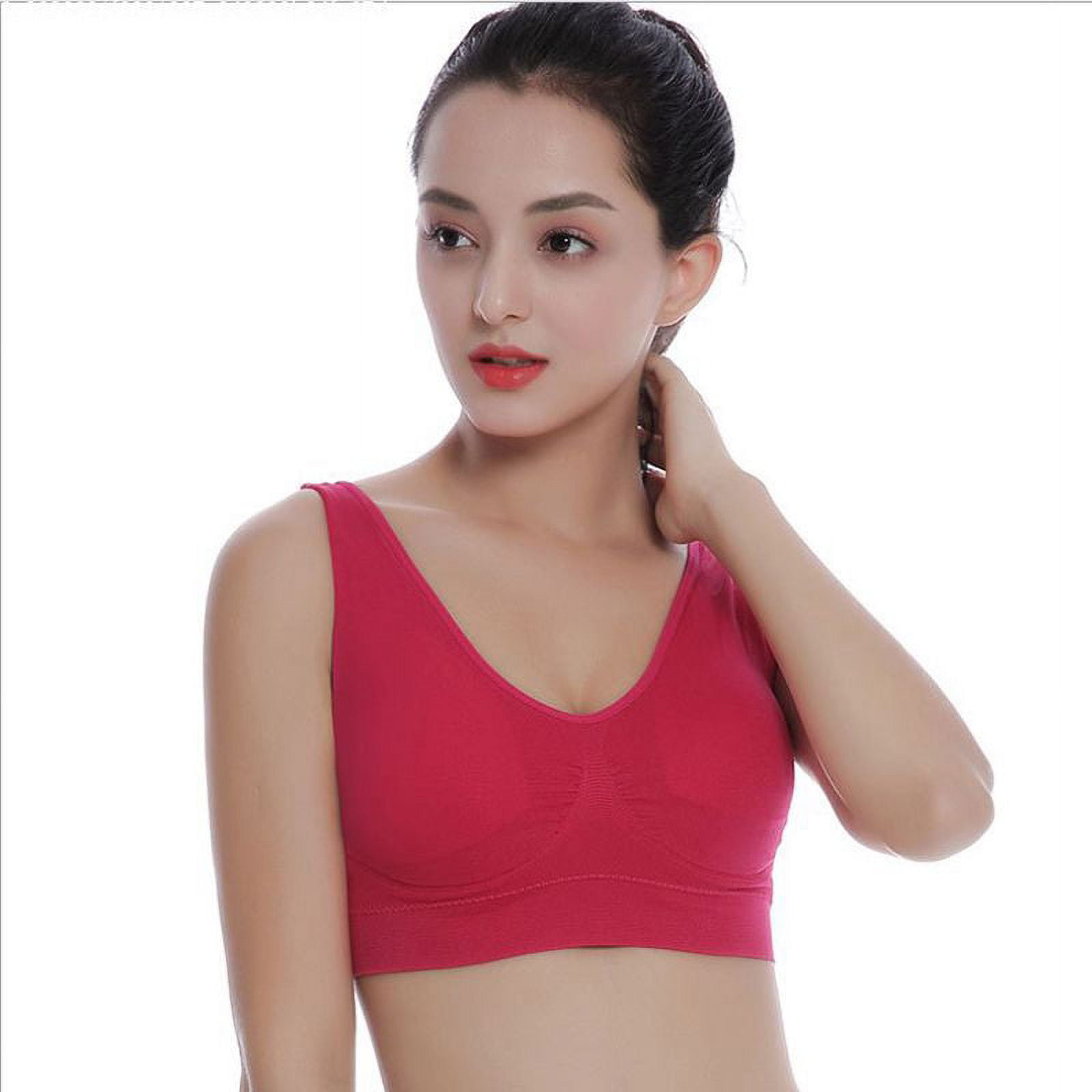 Gym Top Fitness Bra Women Running Chest Pads Tight-Fitting Sexy Sports  Underwear (Color : Red, Size : M 50-55kg) : : Clothing, Shoes &  Accessories