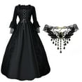 thumbnail image 1 of Ladies' Halloween Renaissance Solid Color Elastic High Waist Dress With Big Skirt Support, 1 of 2