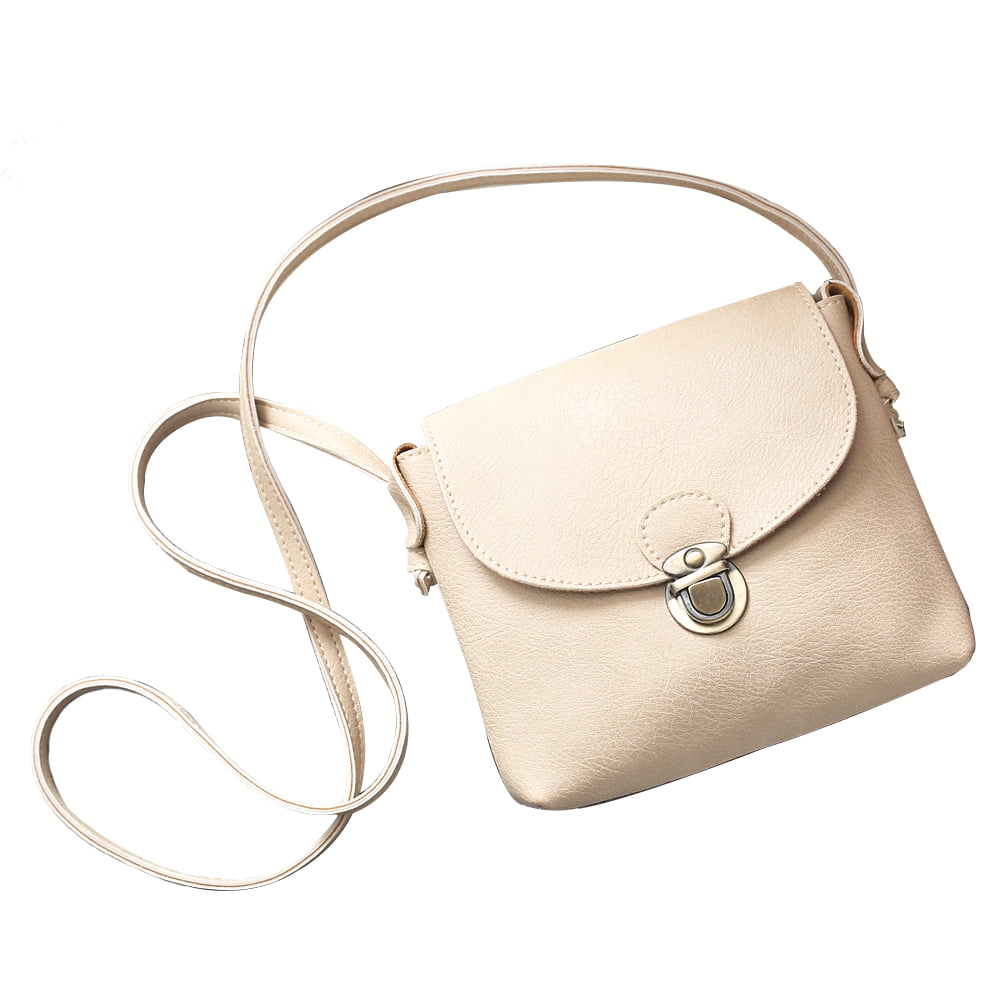 Simple Elegant Women Small Shoulder Bag Pure Color Sling Handbags (Black) -  Walmart.com