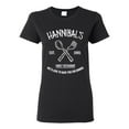 thumbnail image 1 of Ladies Hannibals Family Restaurant Love To Have You For Dinner Funny DT T-Shirt Tee, 1 of 2