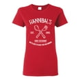 thumbnail image 1 of Ladies Hannibals Family Restaurant Love To Have You For Dinner Funny DT T-Shirt Tee, 1 of 2