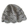 thumbnail image 1 of Ladies Hat Hollow Out Lace Soft Manual Crochet Knitted Soft Elastic Solid Color Breathable Decorative Women Beanie Anti-slip Cap, 1 of 7