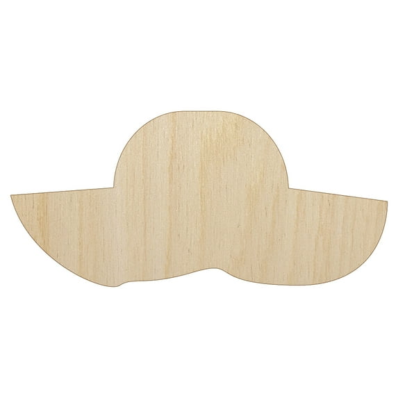 Ladies Hat Wood Shape Unfinished Piece Cutout Craft DIY Projects - 6.25 Inch Size - 1/4 Inch Thick