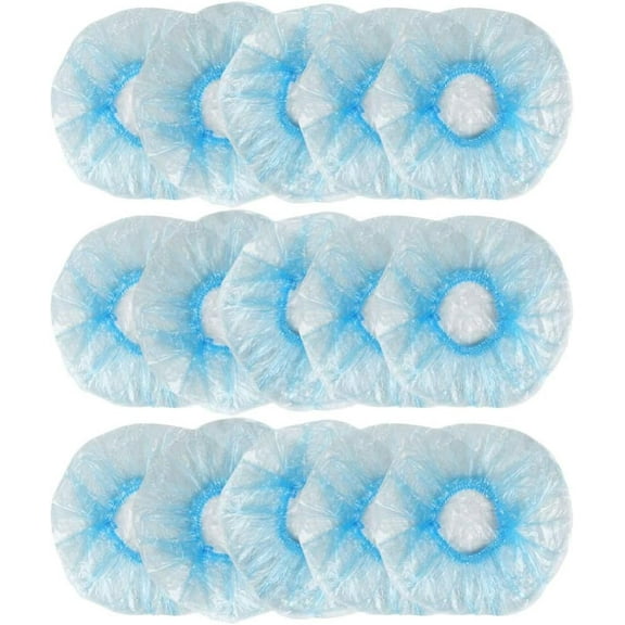 200pcs Plastic Shower Cap Disposable Clear Bath Hat Hair Head Cover for Women Girls Travel Spa Hotel Hair Solon Ear Shower Caps