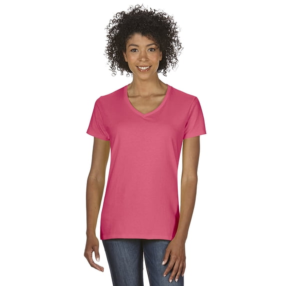 Ladies' Heavy Cotton™ V-Neck T-Shirt