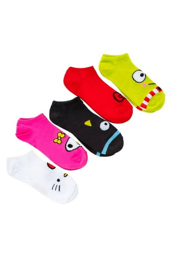 Ladies Hello Kitty And Friends No-Show Socks 5-Pack