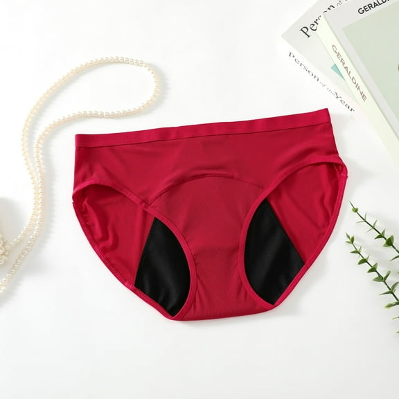 Ladies High Absorb Plus Size Panties Heavy Menstrual Flow Postpartum Briefs Underwear Bamboo Fabric Underwear