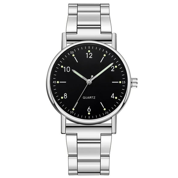 Ladies High-End Quartz Watch Wristwatch Womens Stainless Steel Luminous Dial Watch for Seniors Mens Leisure Watch