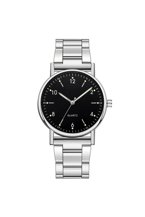 Ladies High-End Quartz Watch Wristwatch Womens Stainless Steel Luminous Dial Watch for Seniors Mens Leisure Watch