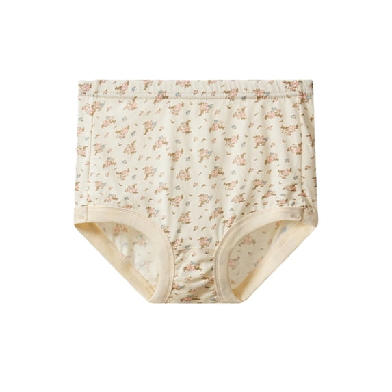 Ladies High-Rise Daily Panties, Form-Fitting Triangular Design, Vibrant Color Selection, Great for Long Hours Sitting or Casual Activities Beige XL