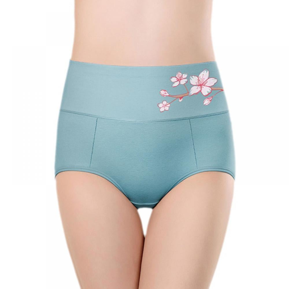 linqin Ladies Briefs Mid Waist Hipster Panties Breathable Sweatproof  Underwear Leaves Flowers Underwear for Women at  Women's Clothing  store