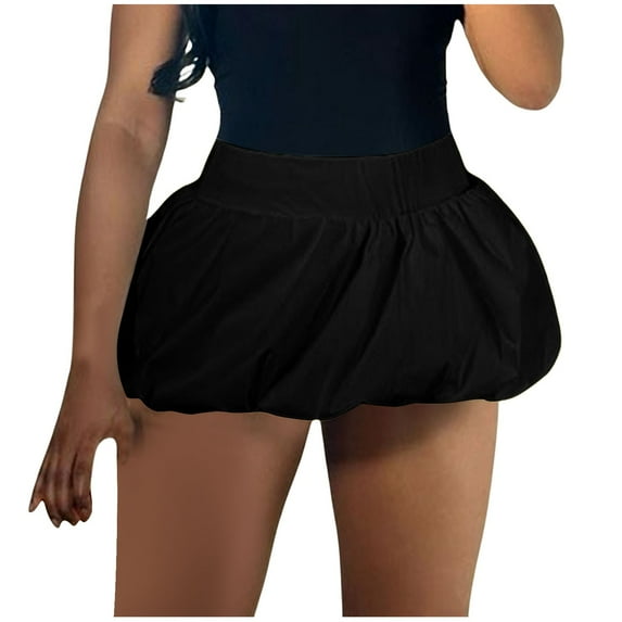 Ladies High Waist Casual Solid Color Short Skirt All Skirt Fashion Comfortable Stretchy Summer Wear