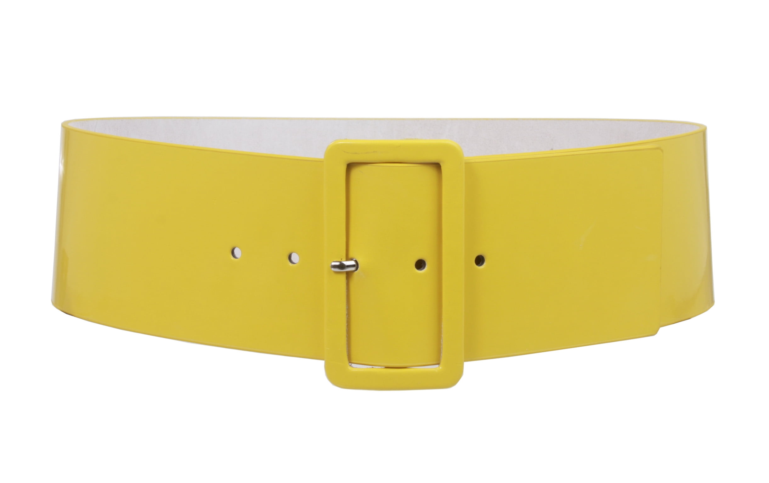 Ladies High Waist Patent Leather Wide Fashion Square Belt  display picture 3