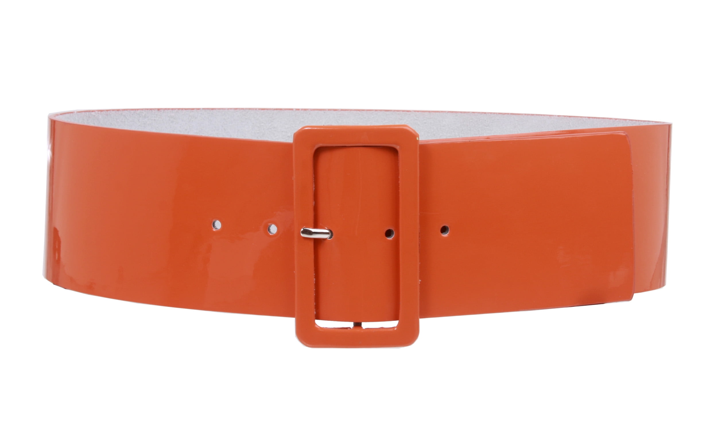 8126 Ladies High Waist Patent Leather Wide Fashion Square Belt, Red | M/l Women main image 4
