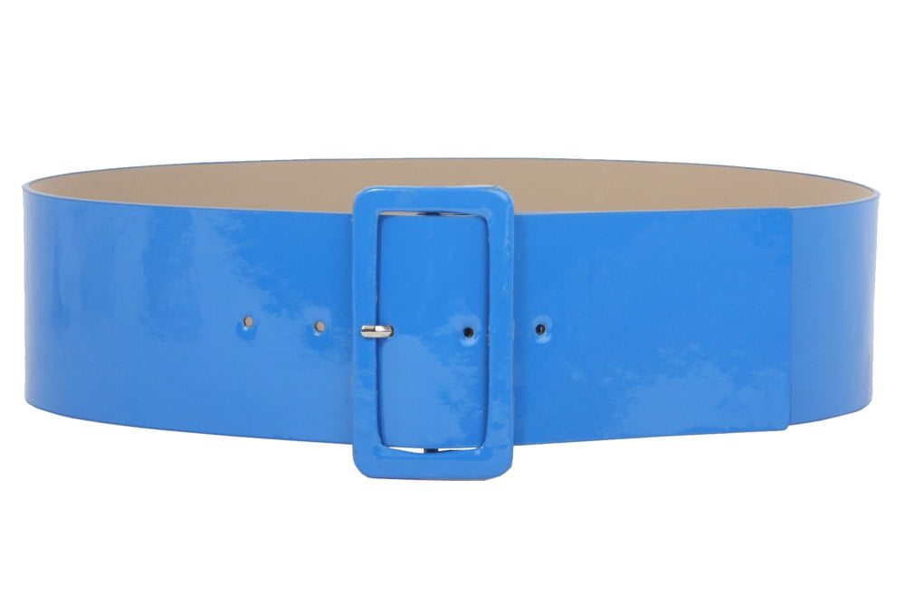 Ladies High Waist Patent Leather Wide Fashion Square Belt  display picture 1