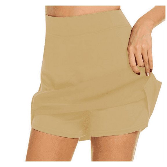 Ladies High Waist Slim Slimming Short Skirt A-Line Shorts Tennis Sports Short Skirt