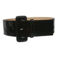 thumbnail image 1 of Ladies High Waist Wide Patent Fashion Plain Leather Belt, 1 of 2