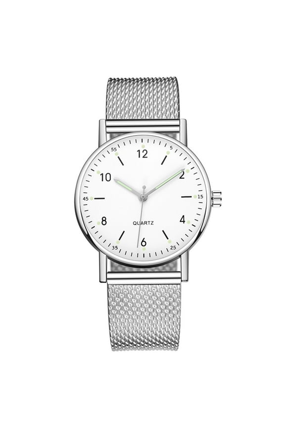 Ladies High-end Quartz Watch Stainless Steel Luminous Dial Leisure Watch Woman Watch Mens Easy Read Watch 36mm for Men Big and Tall for Men Glow in the Dark Watch Large Numbers for Women Wrist Watch