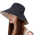 thumbnail image 1 of Ladies Holiday Reversible Wide Brim Bucket Sun Hat Foldable Summer * Hot S9 п> K4F6, 1 of 1