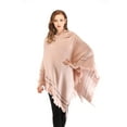 thumbnail image 1 of Ladies' Hooded Cape with Fringed Hem, Crochet Poncho Knitting Patterns for Women, 1 of 1