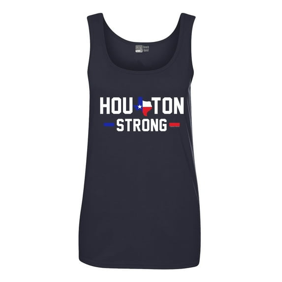 Ladies Houston Strong Map 2017 Survivor Sleeveless Tank Tops
