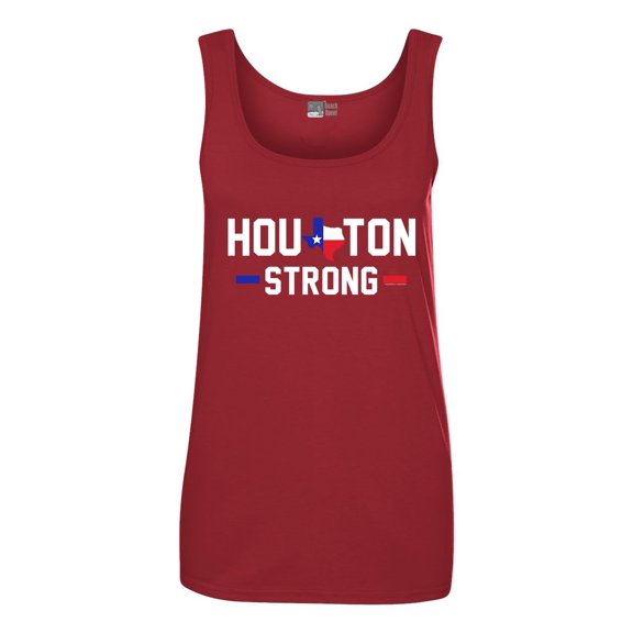 Ladies Houston Strong Map 2017 Survivor Sleeveless Tank Tops