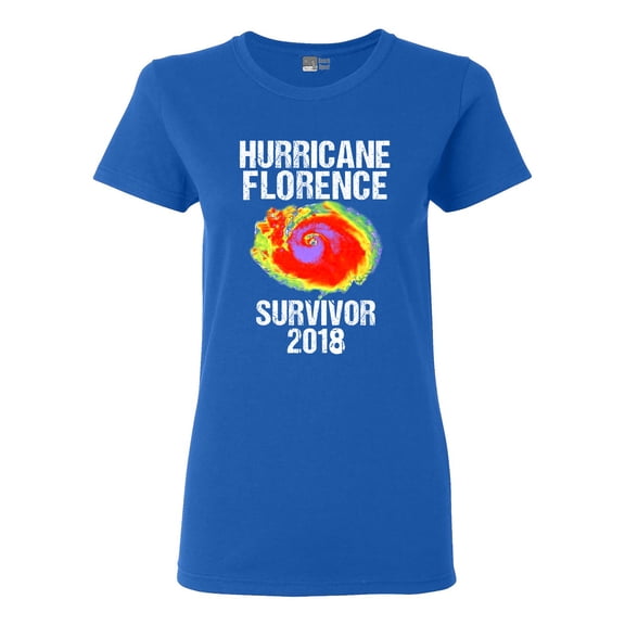 Ladies Hurricane Florence Survivor 2018 Storm Support DT T-Shirt Tee