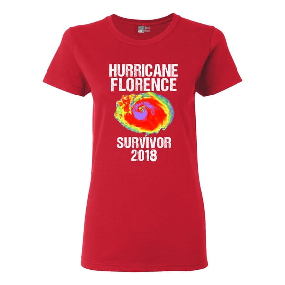 Ladies Hurricane Florence Survivor 2018 Storm Support DT T-Shirt Tee