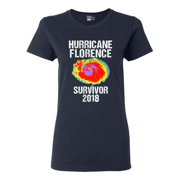Ladies Hurricane Florence Survivor 2018 Storm Support DT T-Shirt Tee
