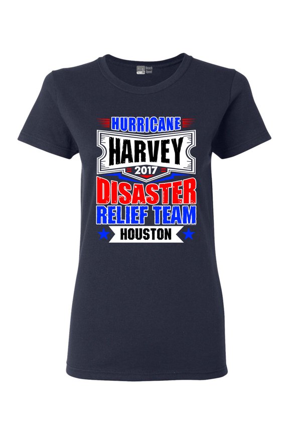 Ladies Hurricane Harvey Disaster Relief Team Houston 2017 DT T-Shirt Tee