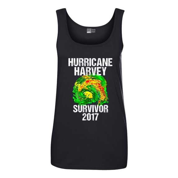 Ladies Hurricane Harvey Storm Survivor Houston Texas 2017 Sleeveless Tank Tops