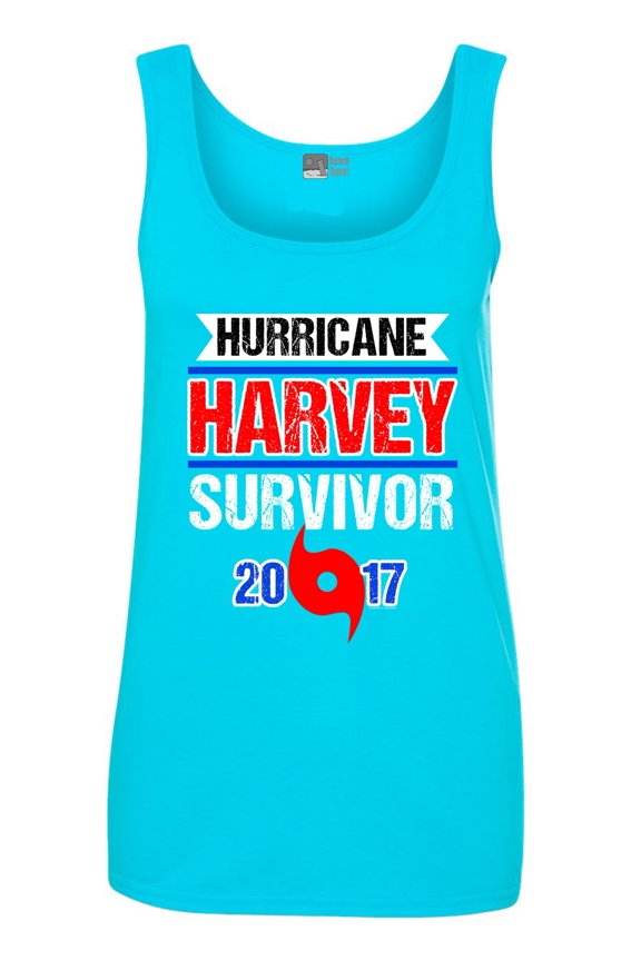 Ladies Hurricane Harvey Survivor Cyclone Symbol 2017 Houston Texas Sleeveless Tank Tops