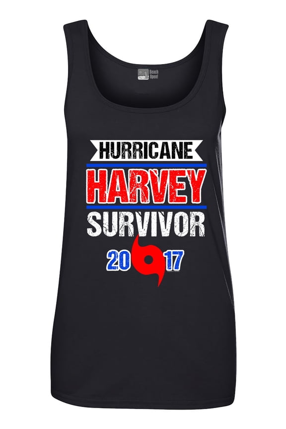 Ladies Hurricane Harvey Survivor Cyclone Symbol 2017 Houston Texas Sleeveless Tank Tops