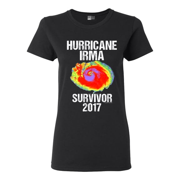 Ladies Hurricane Irma Survivor 2017 DT T-Shirt Tee