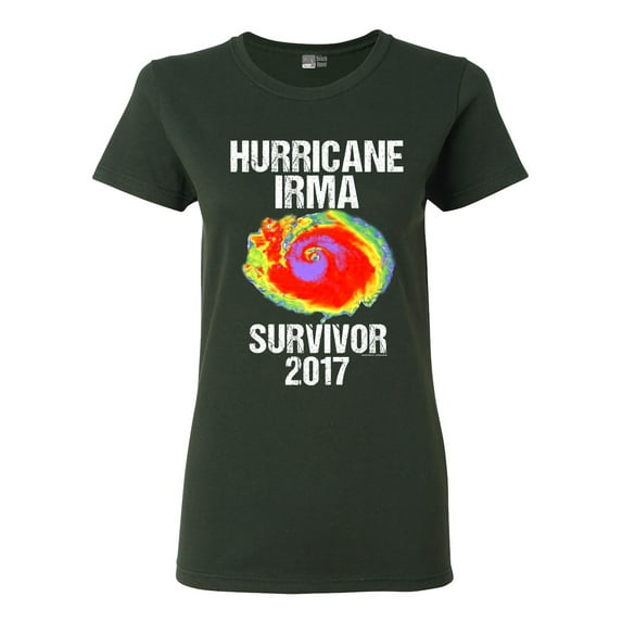 Ladies Hurricane Irma Survivor 2017 DT T-Shirt Tee