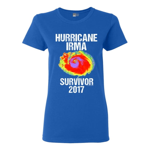 Ladies Hurricane Irma Survivor 2017 DT T-Shirt Tee