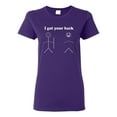 thumbnail image 1 of Ladies I Got Your Back Backless Human Stick Funny T-Shirt Tee, 1 of 2