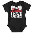 thumbnail image 1 of Ladies I Have Arrived Bowtie New Son Bodysuit Jumper Boys Infant Baby Brisco Brands 12M, 1 of 6