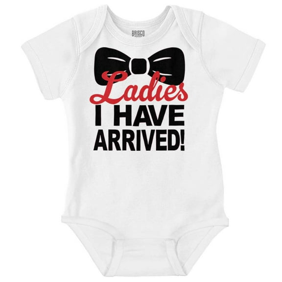 Ladies I Have Arrived Bowtie New Son Bodysuit Jumper Boys Infant Baby Brisco Brands 18M