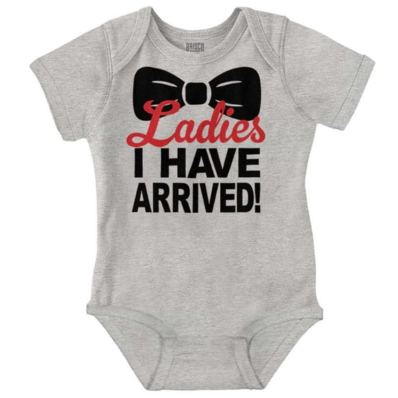Ladies I Have Arrived Bowtie New Son Bodysuit Jumper Boys Infant Baby Brisco Brands 18M